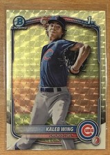 Marketplace image: 2025 Bowman Draft Chrome Kaleb Wing Superfractor 1/1 #BDC-131