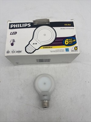 1 PHILIPS Slimstyle LED 60w Dimmable 2700k 800 Lumens BC10.5a Soft White 1 Bulb
