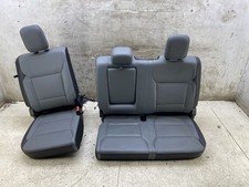 2022-2024 Ford F-150 Lightning Oem Rear Heated Seat Set Black Gray Leather