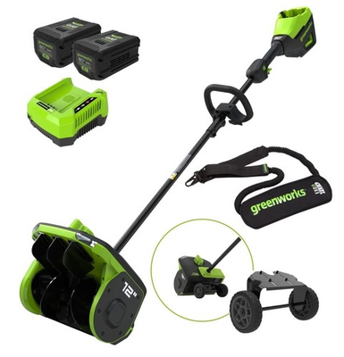 #ad Greenworks 80V 12Cordless Brushless Snow Shovel with 2 2.5 Ah Batteries $449.99