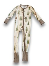 Angel Dear Brown Forest Christmas Tree Bamboo Viscose 1 Piece Pajamas 12-18m