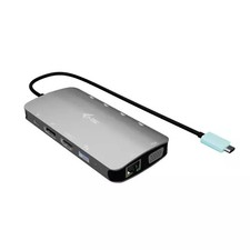 i-tec USB-C Metal Nano 3x Display (DP, HDMI and VGA) Docking Station + Power ...