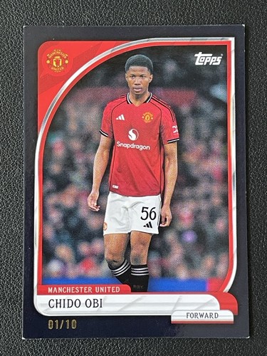Chido Obi 2025 Topps Manchester United Collector Tin Black /10 #16