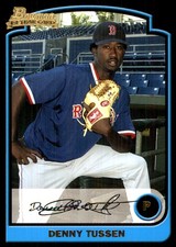 Denny Tussen 2003 Bowman #317 Boston Red Sox MLB READ FREE SHIPPING AutographDen