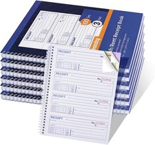 6 Pack Large Money and Rent Receipt Books wit...