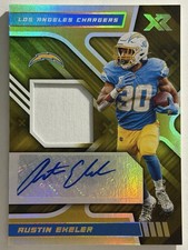 2022 XR Football #AUS-AE Austin Ekeler Patch Auto 8/10 Los Angeles Chargers