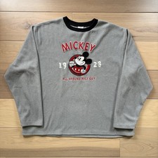 Vintage Disney Store Exclusive Mickey Mouse Crewneck Sweatshirt Fleece Size XL