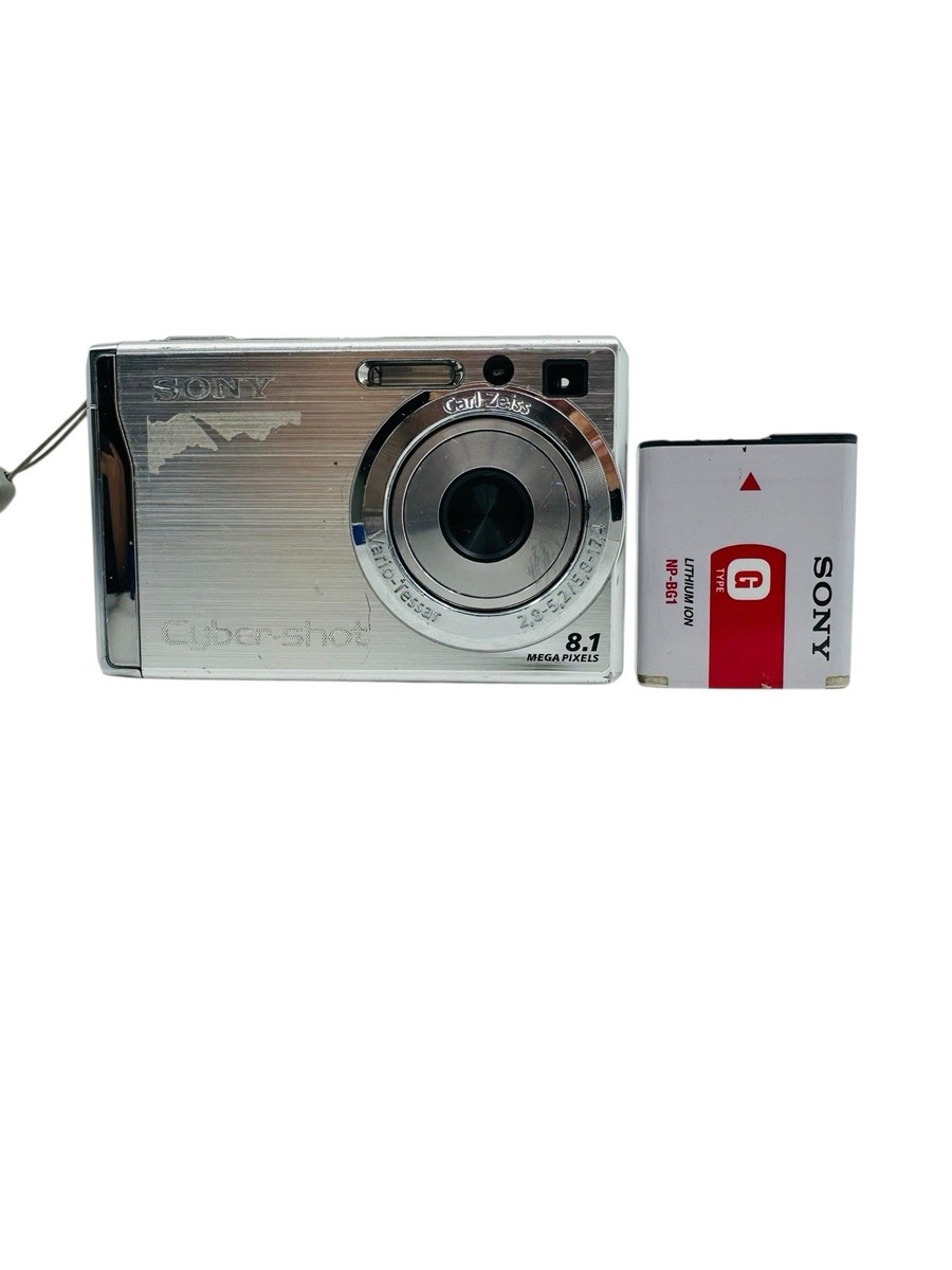 Sony Cyber-shot DSC-W90 8.1MP Silver Digital Camera with Battery
