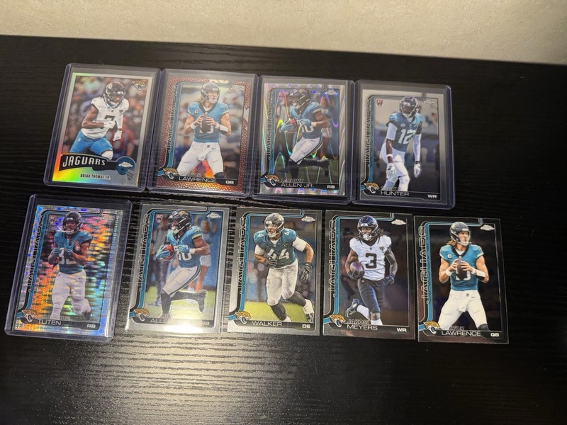 2025 Topps Chrome Football -Lot Of 9 Cards- Jacksonville Jaguars
