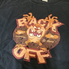 Looney Tunes Tag VTG Tazmanian Devil Taz Back Off T Shirt Blue Men's 2XL