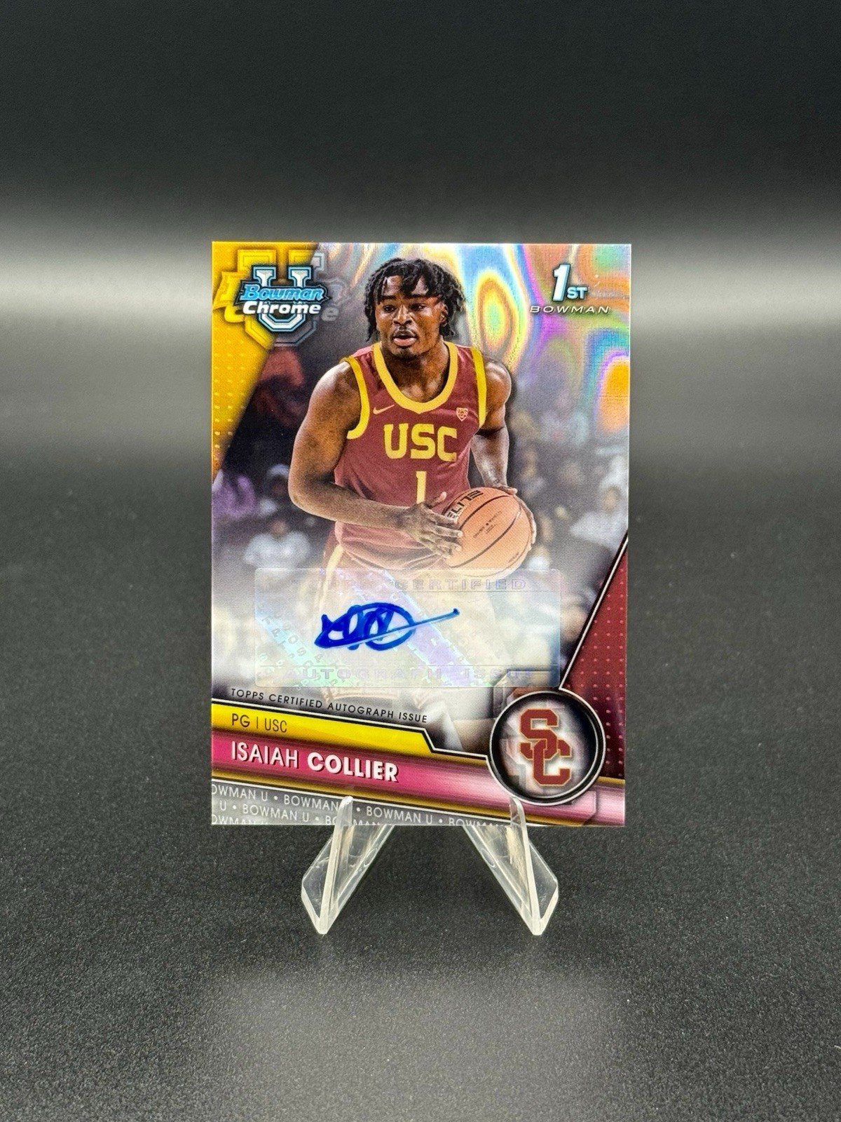 2023-24 Bowman U Chrome - Isaiah Collier Lava Refractor Auto /199 (RC) #BCPA-IC