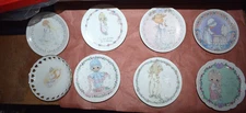 Estate: Precious Moments Series  set of 8 plates  Mint Condition   LOOK