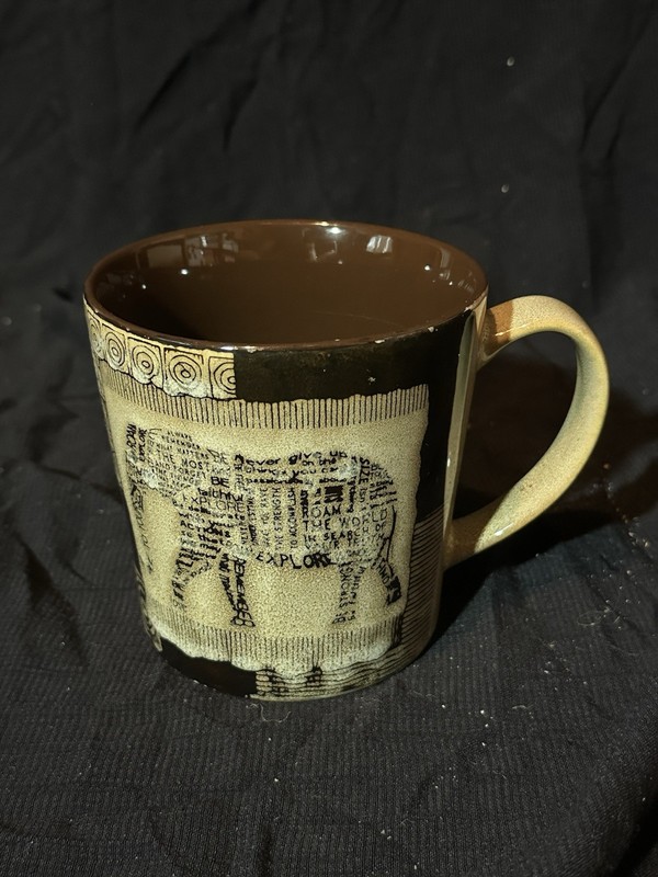 Elephant Distressed Coffee Mug 