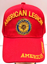 AMERICAN LEGION MILITARY CAP AMERICAN LEGION HAT RED WITH INSIGNIA