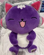 FAO Schwarz Purple DJ Cat Plush Lights/Music EUC