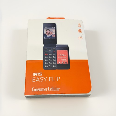 #ad #ad IRIS Easy Flip 2.8quot; 8GB Steel Gray Consumer Cellular Prepaid Cellphone Gray $38.95