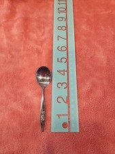 Vintage Evenflo Infant Toddler Silverware Utensil Spoon Rose 4.25" Taiwan