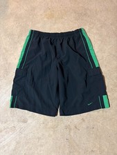 Vintage 00's Nike Y2K Cargo Shorts Black Green Size XL