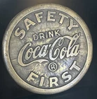 Coca Cola Vintage STREET SIDEWALK MARKER Solid Brass 1930s