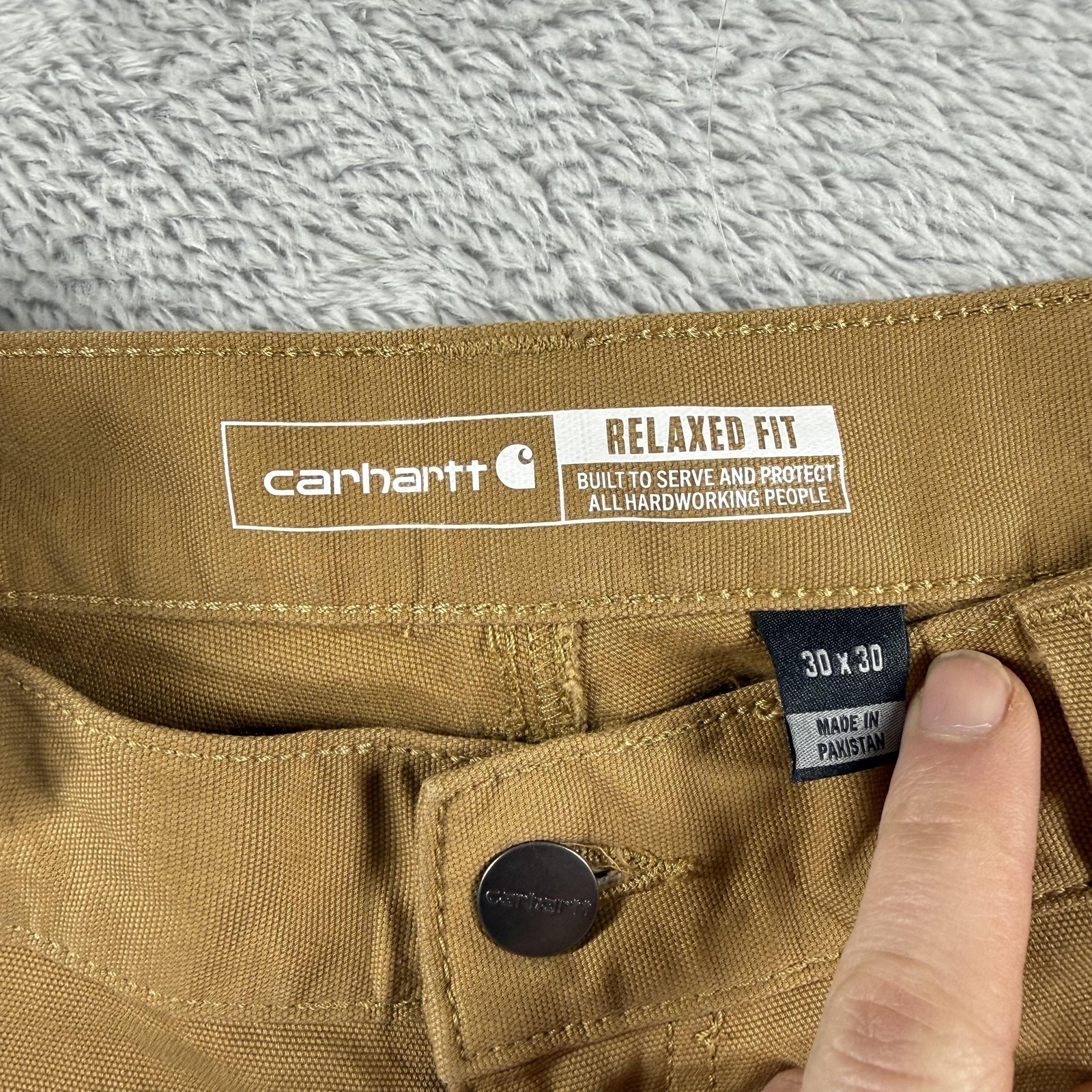 Carhartt Pants Mens 30x30 Brown Rugged Flex Relaxed Fit Canvas Double Knee Work thumbnail 17
