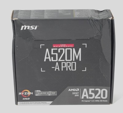 Gaming Motherboard MSI A520M-A PRO SATA 6Gb/s, M.2, USB 3.2 DVI/HDMI, Micro-ATX