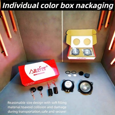 4 Inch 2-Way Active Car Audio Speaker System 250W Max Tweeter Divider Included 