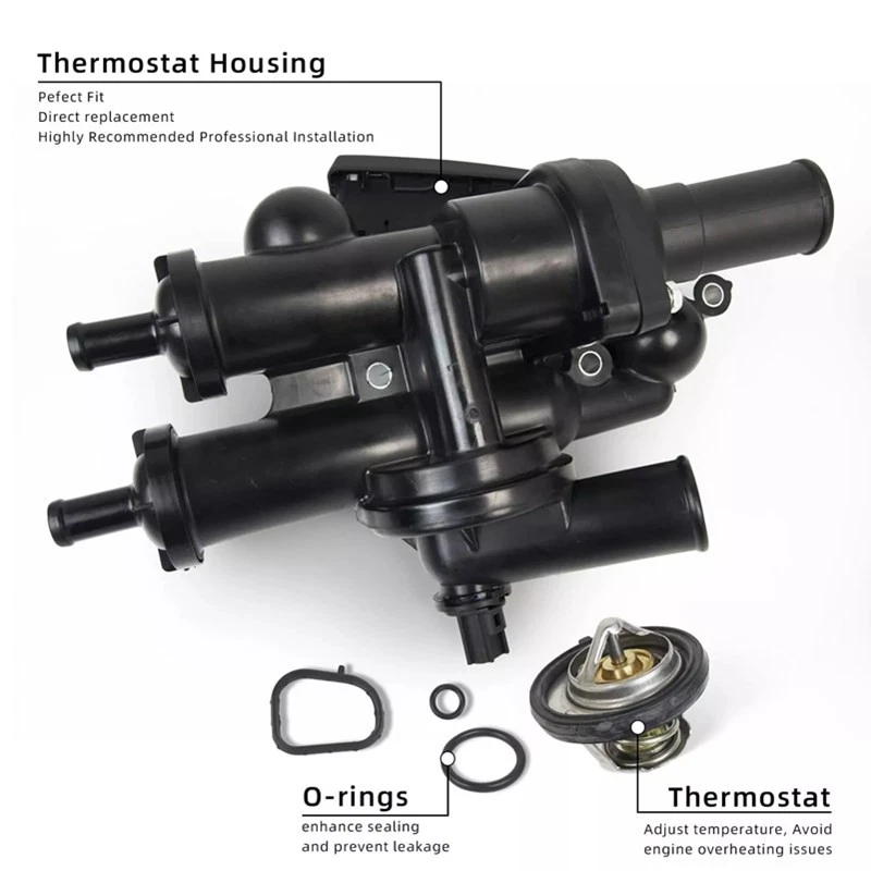 Termostato con carcasa para Dodge Journey Jeep Compass Chrysler 200 2007-2017 Foto 4 de 4