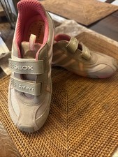 New Girls Geox Pink/ Grey Sneakers Size 3 US 34 EUR