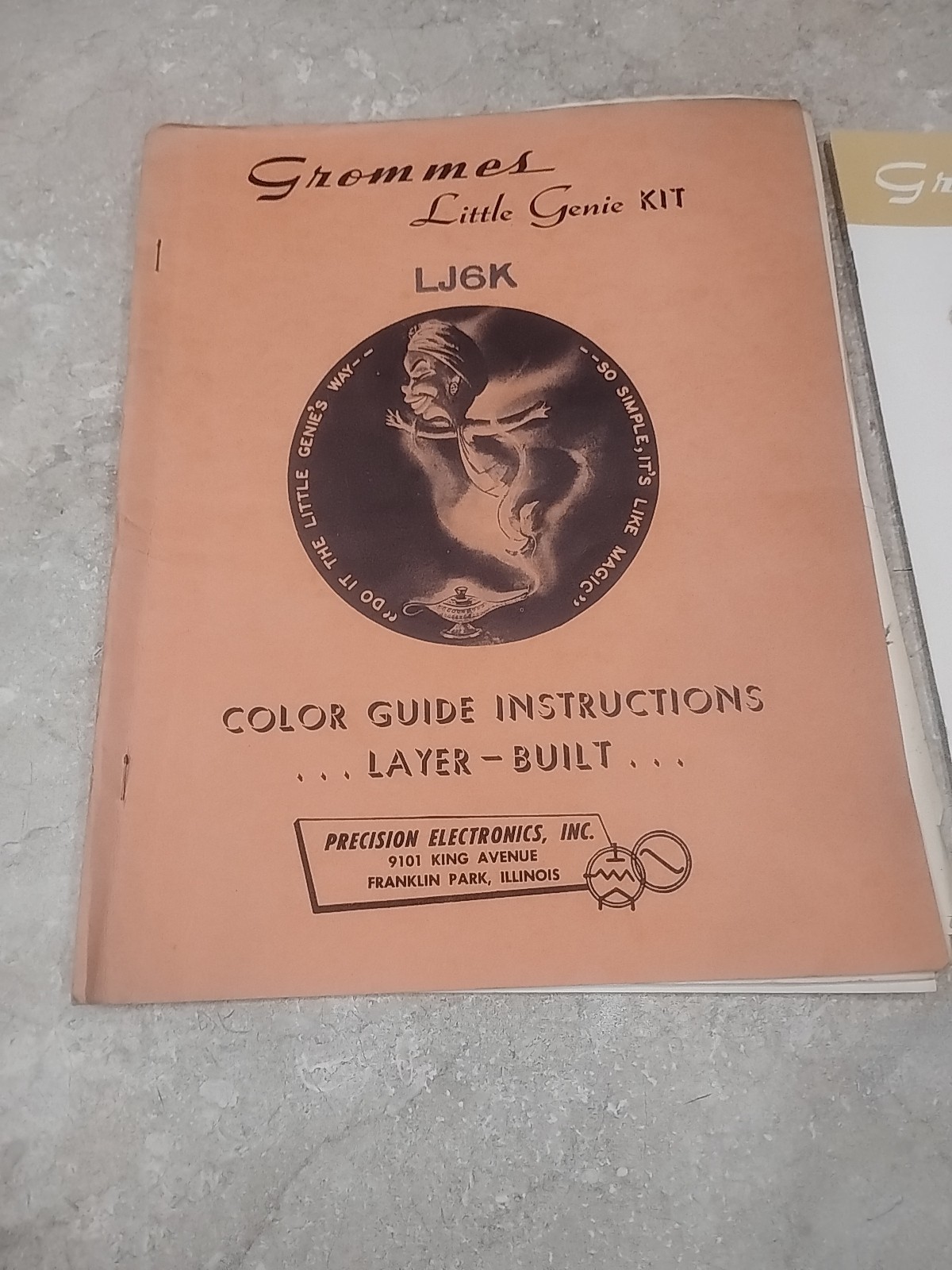 Grommes LJ6K Little Genie Kit Color Guide Instructions + 2 Brochures 