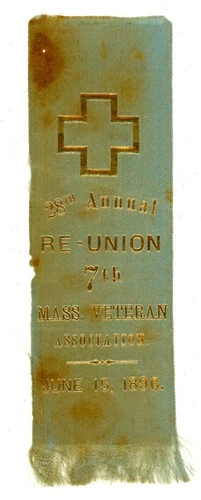 G.A.R. - Grand Army of the Republic – GAR 7 Massachusetts Infantry 1896 Ribbon