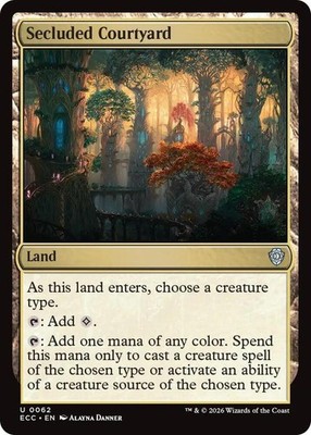 1x Secluded Courtyard - Commander: Lorwyn Eclipsed - NM  -  MTG