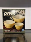 NOS Vintage Pyrex Shenandoah 300-80 Cinderella 3pc Mixing Bowl Set SEALED