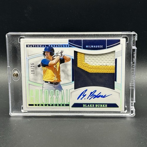 2025 National Treasures Blake Burke Colossal Auto Patch /25 #CMA-BB RC Milwaukee
