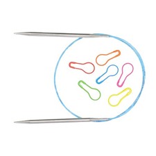 addi Skacel 24  (60cm) Turbo Knitting Needles with Brand Stitch Markers (US 0...