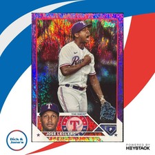 2023 Topps Update Jose Leclerc Purple Foil /799 #US59 Texas Rangers