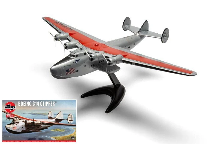 KIT MODELLINO AEREO STATICO AIRFIX BOEING 314 CLIPPER MODELLISMO SCALA 1:144 - Immagine 3 di 4