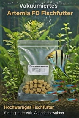 FD Artemia 250ml Brine Würfel (gefriergetrocknet) Fischfutter Aquarium