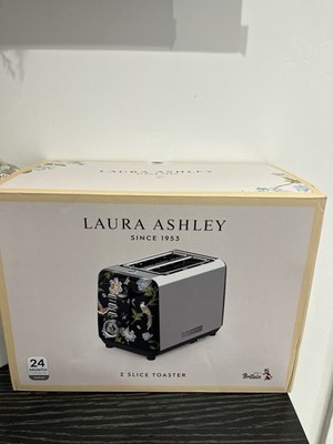 Laura Ashley Home Zwei-Scheiben-Toaster marineblau & silber gemustert