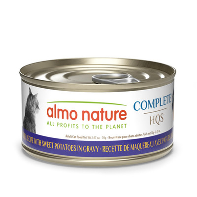 Almo Nature Hqs Complete Cat Wet Cat Food Mackerel Recipe Sweet Potatoes In