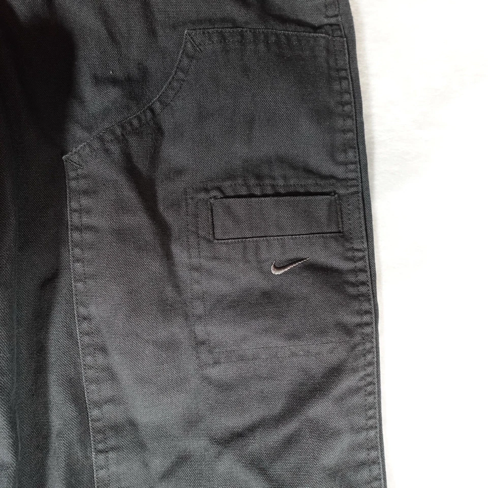 Nike Double Knee Canvas Carpenter Pants Youth Boys L 22” Wide Leg Faded Black - Image 4 of 4