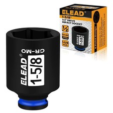 12 Drive X 1-58 Deep Impact Socket 6 Point Cr-mo 12 Drive X 1-58 Deep Impact Socket 6 Point Cr-mo