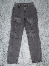 Urban Outfitters BDG Jeans Women 29 Black 100 Cotton Denim Faded Distressed Mom