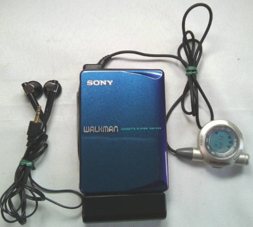 SONY Cassette Walkman WM-EX9 Blue Purple Rare Working Portable Vintage Japan F/S - Afbeelding 1 van 10