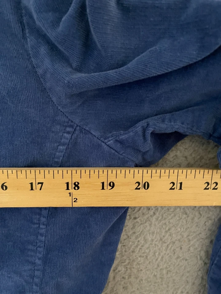 Chaqueta para mujer Fresh Produce pana azul talla pequeña abotonada algodón adulto Foto 4 de 4