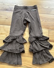 Matilda Jane Girls 4 Brown Ruffle Pant