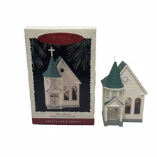 Hallmark Keepsake Christmas Ornament Nostalgic House And Shops Town Church 1995 