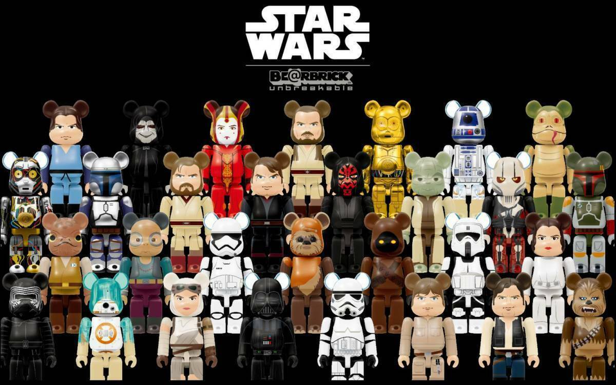 New all 30 species set STAR WARS BE @ RBRICK Star Wars Bearbrick 100% Happy lot