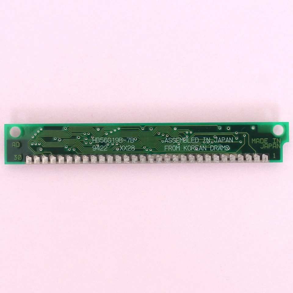 30 Pin 4MB RAM (4x 1MB Modules) Parity 5V 70ns Hitachi Memory TESTED + REPORT - Image 3 of 4