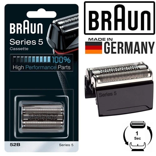 Neu Braun 52B Kombipack schwarz Scherkopf + Folie Schereinheit Serie 5 DFGRVCF - Bild 2 von 9