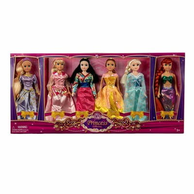 disney princess 6 doll set